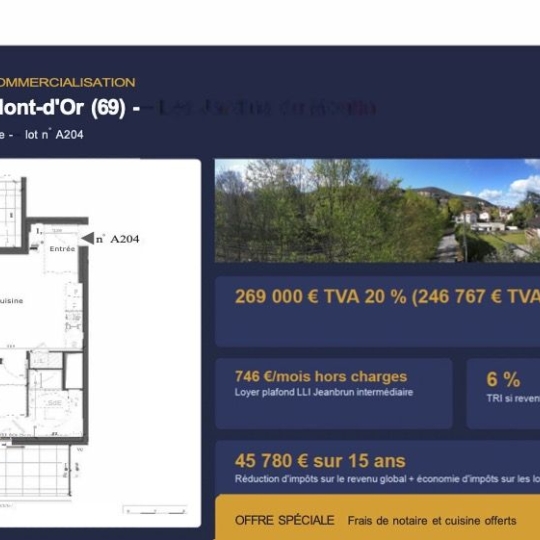 Annonces ALBIGNY : Appartement | SAINT-ROMAIN-AU-MONT-D'OR (69270) | 41 m2 | 246 767 &euro; 