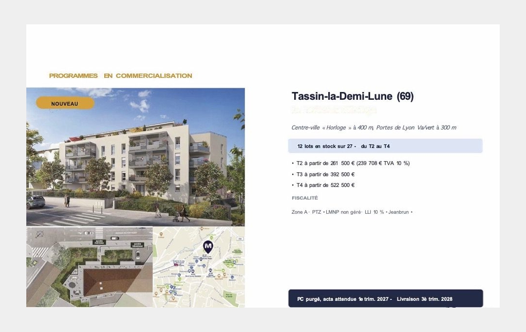 Annonces ALBIGNY : Appartement | TASSIN-LA-DEMI-LUNE (69160) | 42 m2 | 239 708 &euro; 